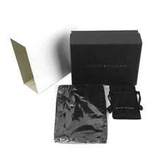 DAVID YURMAN JEWELRY NECKLACE RING EARRINGS BRACELET EMPTY 5" BOX POUCH POLISH
