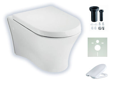 WAND-WC ROCA NEXO TIEFSPÜL-WC SPÜLRANDLOS + BESCHICHTUNG + SITZ + ZUB 734664L000