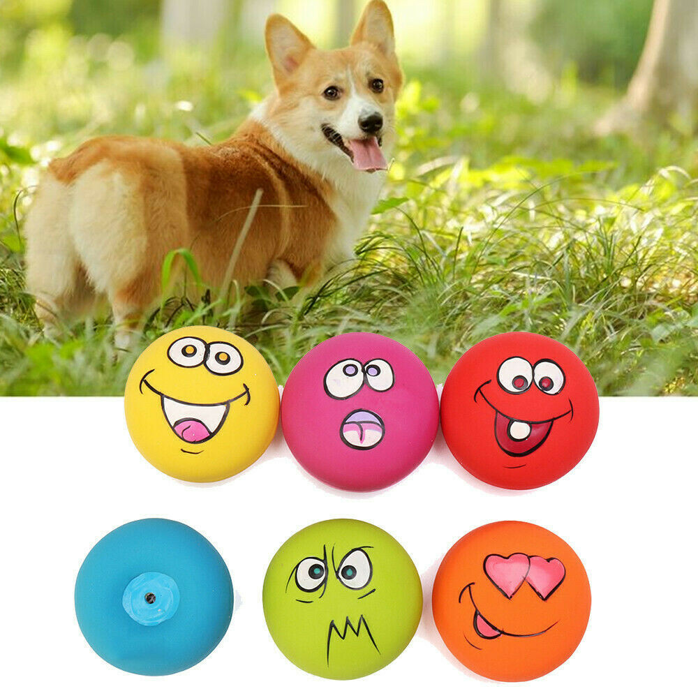 squeaky dog balls with faces