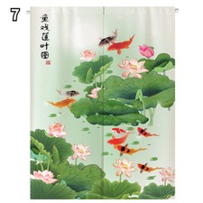 Fish Door Curtain Tapestry Hanging Chinese Noren Kitchen Divider Valance