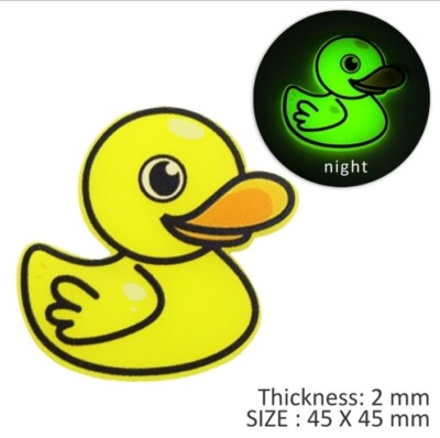 5 qty Jelly acrylic GLOW IN THE DARK Planar Flatback 1247118 Rubber Duck Ducky