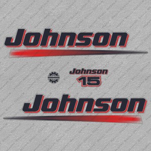 Mercury 15 HP Two Stroke outboard engine decal sticker RED kit reproduction 15HP