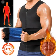 Men Sweat Sauna Shaper Slimming Sports Vest Tank Tops for Weight Loss Shapewear