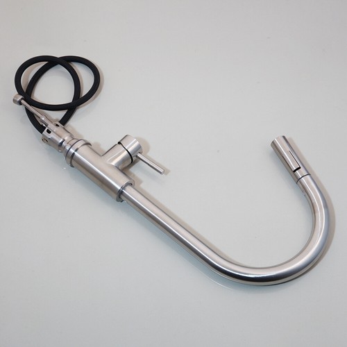 Brushed Nickel Kitchen Faucet Touch Sensor Pull Out&Swivel Spray Basin Mixer Tap - Picture 7 of 12