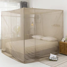 Silver Fiber Canopy EMF RF LF Reducing Radiation Shielding Mosquito Net with Mat