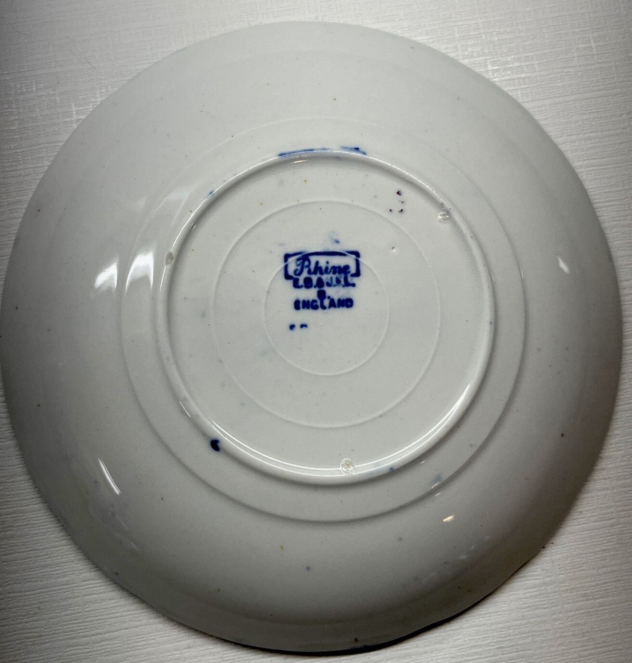Antique Blue Rhine Saucer 6’ Diameter Church Cathedral Pattern England ...