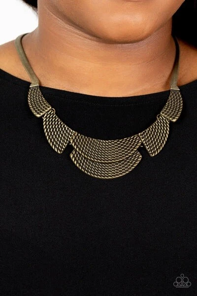 Paparazzi Empress Empire Brass Necklace with Complimentary