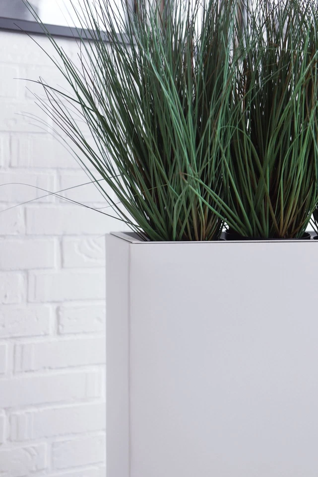 Pflanzkübel Raumteiler Sichtschutz ELEMENTO Premium pulverb. Stahlblech Weiß - Bild 3 von 4