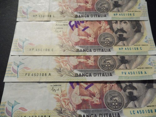 BILLET 10000 LIRE ITALIE FAUX RARE ISSUE BANQUE / ACHAT UNITE AU CHOIX - Picture 3 of 5