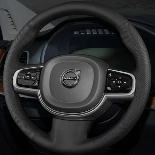 Custom Car Steering Wheel Braid Cover Leather For Volvo S90 XC90 XC60 S60 V90CC - Foto 2 di 6
