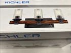 New Kichler Barrington 3-Light Rustic Vanity Light Distressed black/Wood Finish