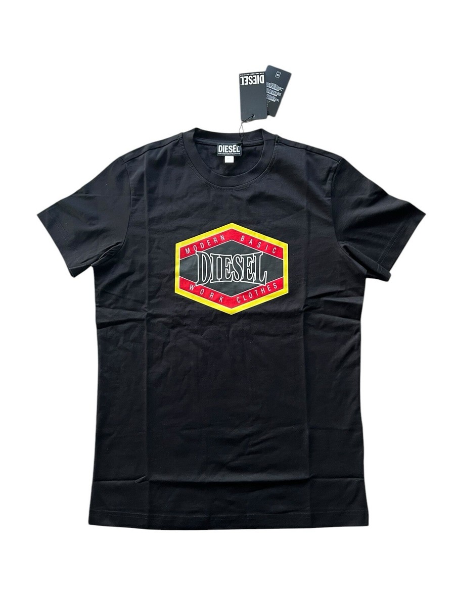 Diesel Mens T Diegor Maglietta T-Shirt NWT Black $80 Size XL