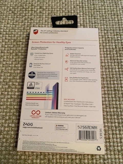 Protector de pantalla ZAGG InvisibleShield Ultra VisionGuard para Galaxy Note 10 Foto 2 de 3