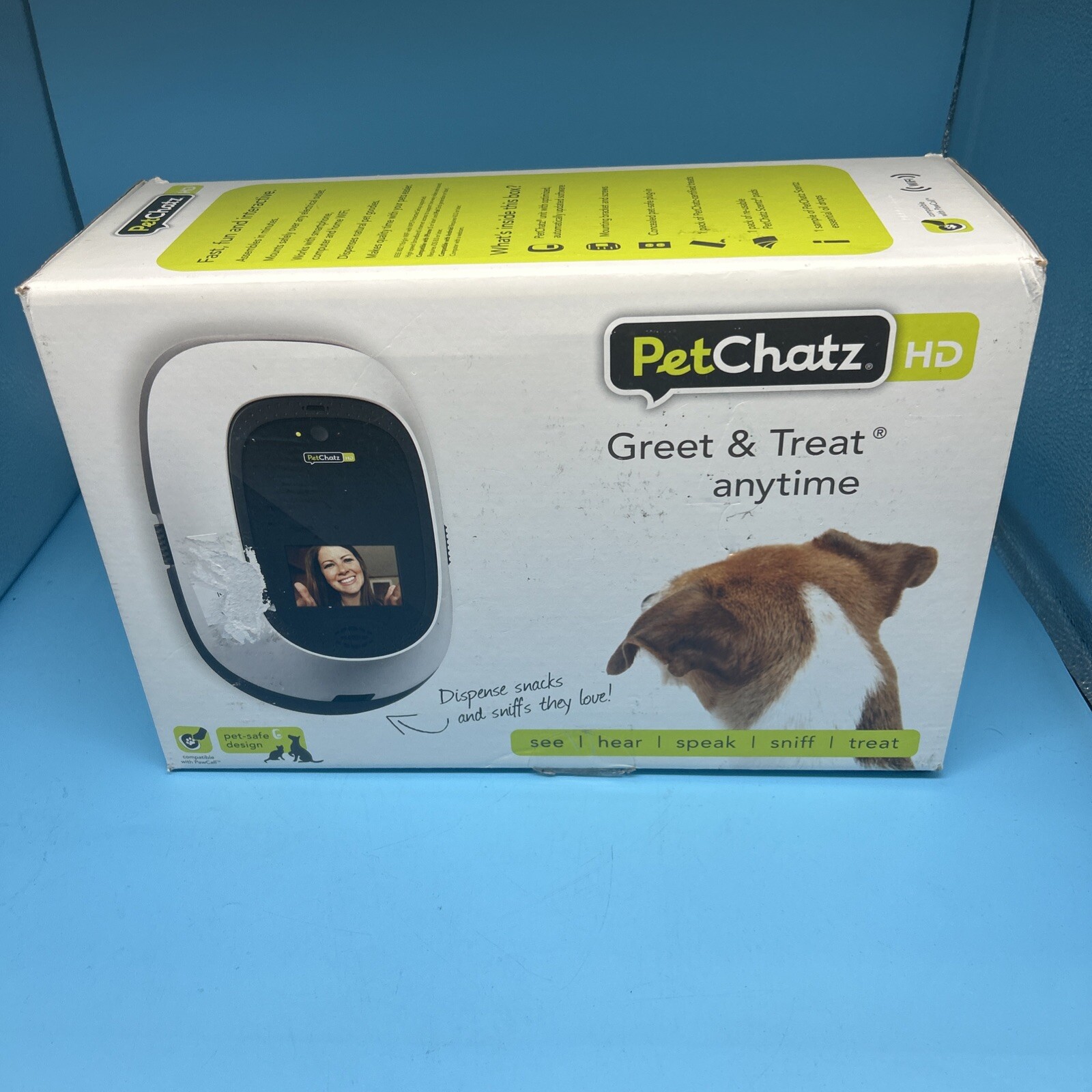 Pet Chatz HD Two-Way Audio Video Treat Dispenser Camera Open Box Premium Pet Monitoring Device-image