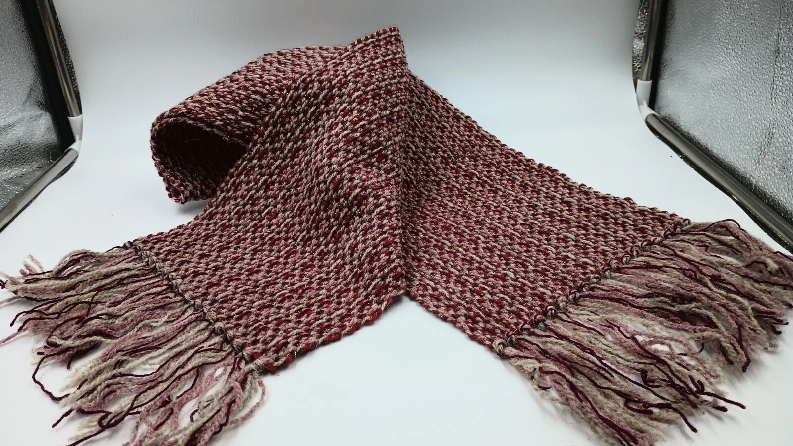 Scarf Neck Warmer Wool And Wool Blend, Hand Woven