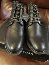 NEW London Fog Black Faux Leather Chukka Boots Men Size 9 M