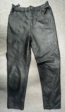 Vintage Bagatelle Black Leather High Waist Tapered Pants Lined Size 12 EUC