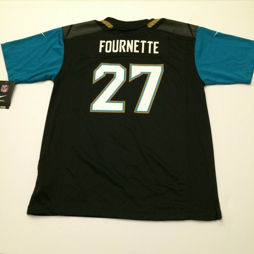 Nike NFL Jacksonville Jaguars Fournette Football Jersey #27 Black Boys Youth XL - Picture 7 of 9