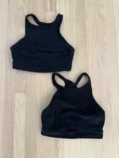 Abercrombie  Fitch Cropped Raceback Tank Top Sports Bra Keyhole - M - Set Of 2