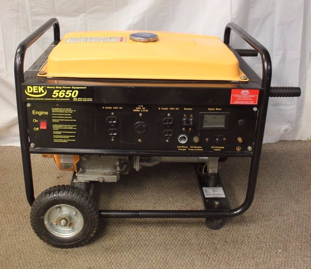 DEK 5650 GAS GENERATOR HEAVY DUTY POWER EQUIPMENT E15253-1 (JOO