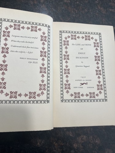 The Life and Mind of Emily Dickinson by Genevieve Taggard 3rd Edition - Picture 6 of 8
