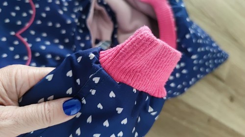 Racoon Thermolite Zwergenjacke Winterjacke Zipfeljacke Blau Pink Gr. 86 Herzchen - Bild 9 von 16