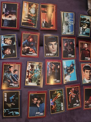 1991 paramount pictures trading cards lot 20 star trek card collectible ...