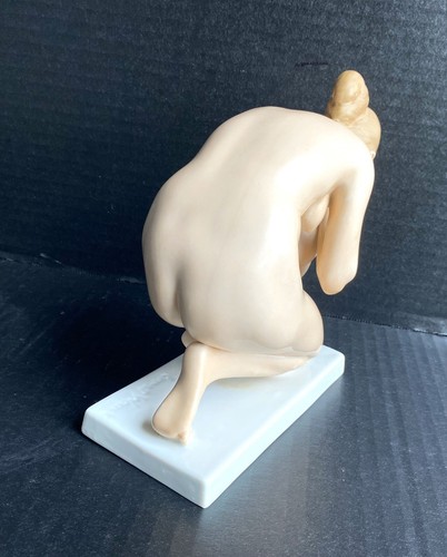 Rosenthal Nude Woman Drinking Water Porcelain Figurine Germany Ernst Wenck - Picture 8 of 12