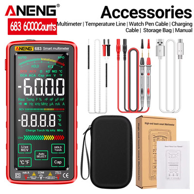 ANENG 681 682 683 6000 Counts Digital Multimeter Smart Anti-Burn Rechargeable Me