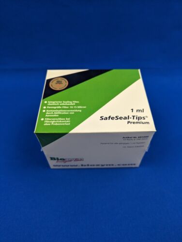 Biozym SafeSeal Tips Premium 1000 μL stérile 1 rack pointe de filtre accessoires de laboratoire - Photo 1/3