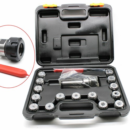 ER32 MT3 Shank Chuck w/15 PCS Collets Set - M12 Chuck 3-20mm 3MT&Storage Box - Picture 3 of 12