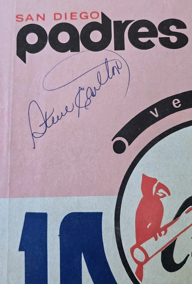 Steve Carlton Signed 1969 San Diego Padres 1st Season Program-James Spence Auth - Image 2 of 4