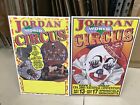 Vintage Pair Ofjordan World Circus Posters 11X17 Monkey Revue/Clown/Exotic Cats