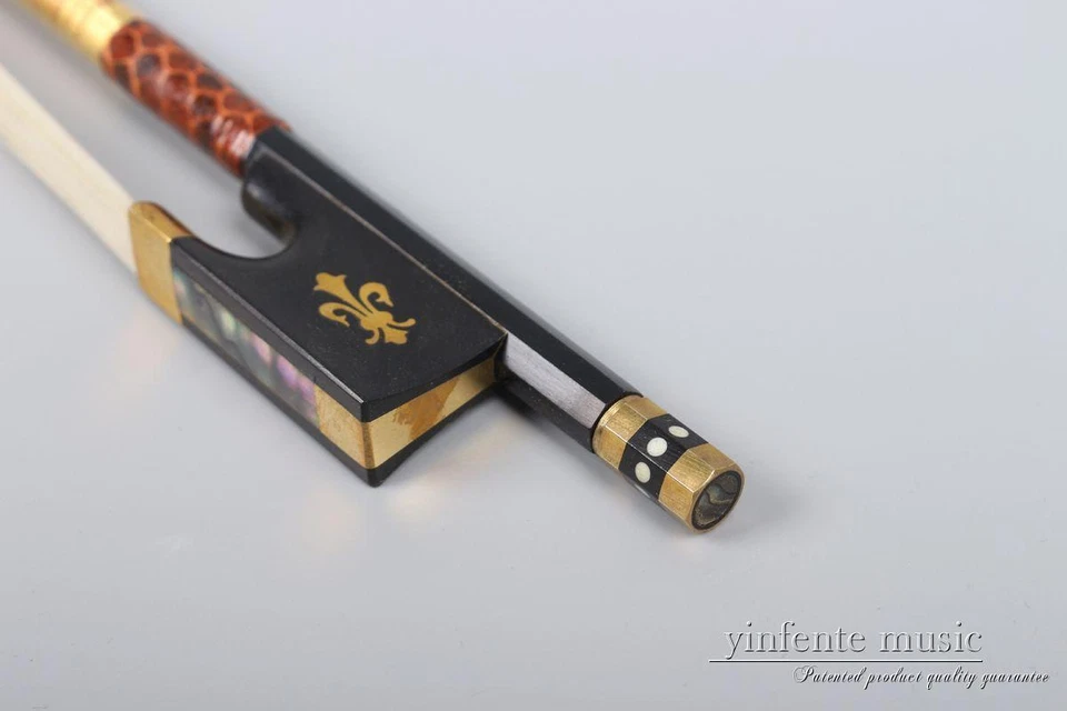 New 4/4 Black Violin Bow Advance Carbon fiber Bow Ebony Frog Balance Straight - Image 3 of 4