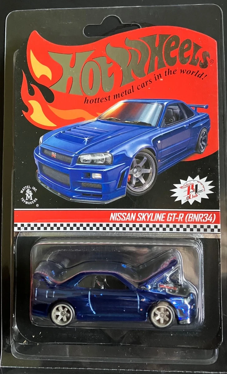 Hotwheels RLC Blue Nissan Skyline GT-R (BNR34) #8684/12500 Red