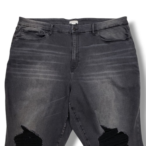 Good American Always Fits Skinny Jeans Womens 28-32 Good Legs Distressed Black - Picture 2 of 10