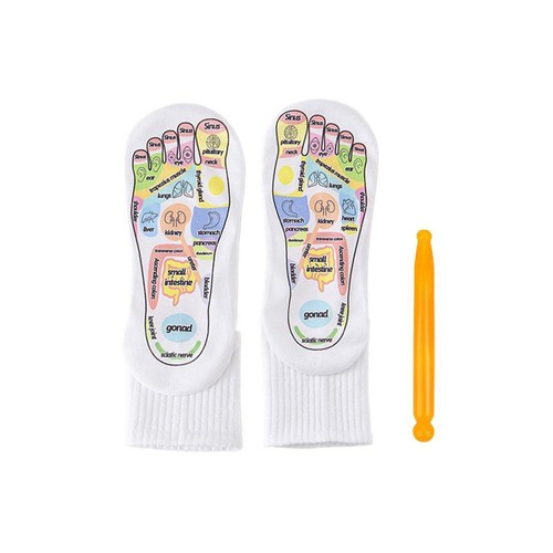 Neu Akupressur Reflexzonenmassage Socken mit Massagegerät Fußakupunktur Massage Socken - Bild 11 von 11