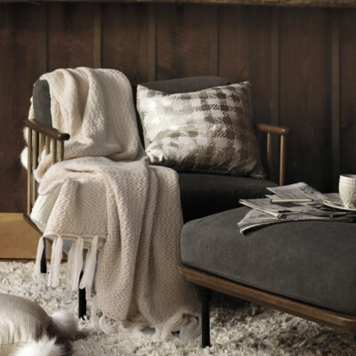 Knitted Thread Blanket Tassel Sofa Bed Conditioning Throw Blankets  130x160cm