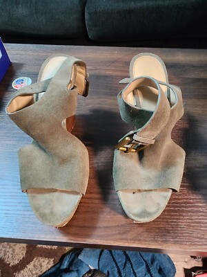 Michael MICHAEL KORS Women's Wedge Green Sandals