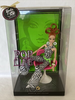 2008 Barbie POP LIFE DOLL 50th Anniversary Gold Label 1/6800 N6597 Redhead NEW!
