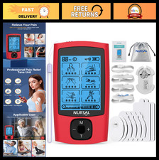 24 Modes TENS Unit Muscle Stimulator, Rechargeable Pulse Massager, 8 Pads for Pa