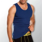 Mens Tradie 2 Pack Sizes 3-6XL Blue Pure Cotton Rib Singlets Work Tank – 9SC