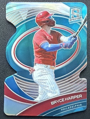 BRYCE HARPER - 2021 Panini Spectra Neon BLUE DIE CUT Phillies - /45 Near Mint
