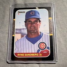 Donruss 1987 Ryne Sandberg #77 Chicago Cubs Baseball Card MLB