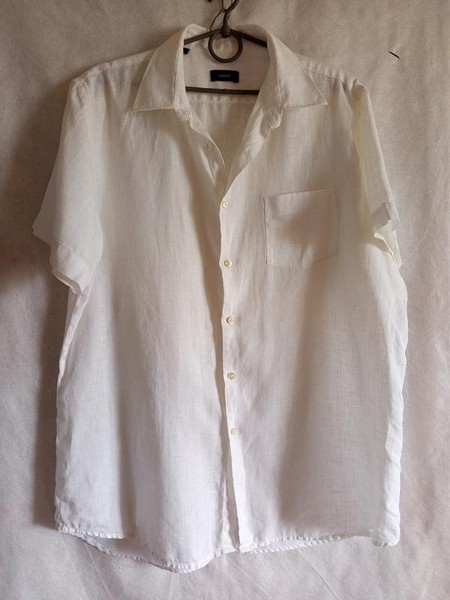 Men Paul Kehl Shirt White Linen 38 / M