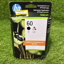 Genuine HP 60 Black & Tri-Color Ink Cartridges Combo Pack  2026 NEW SEALED