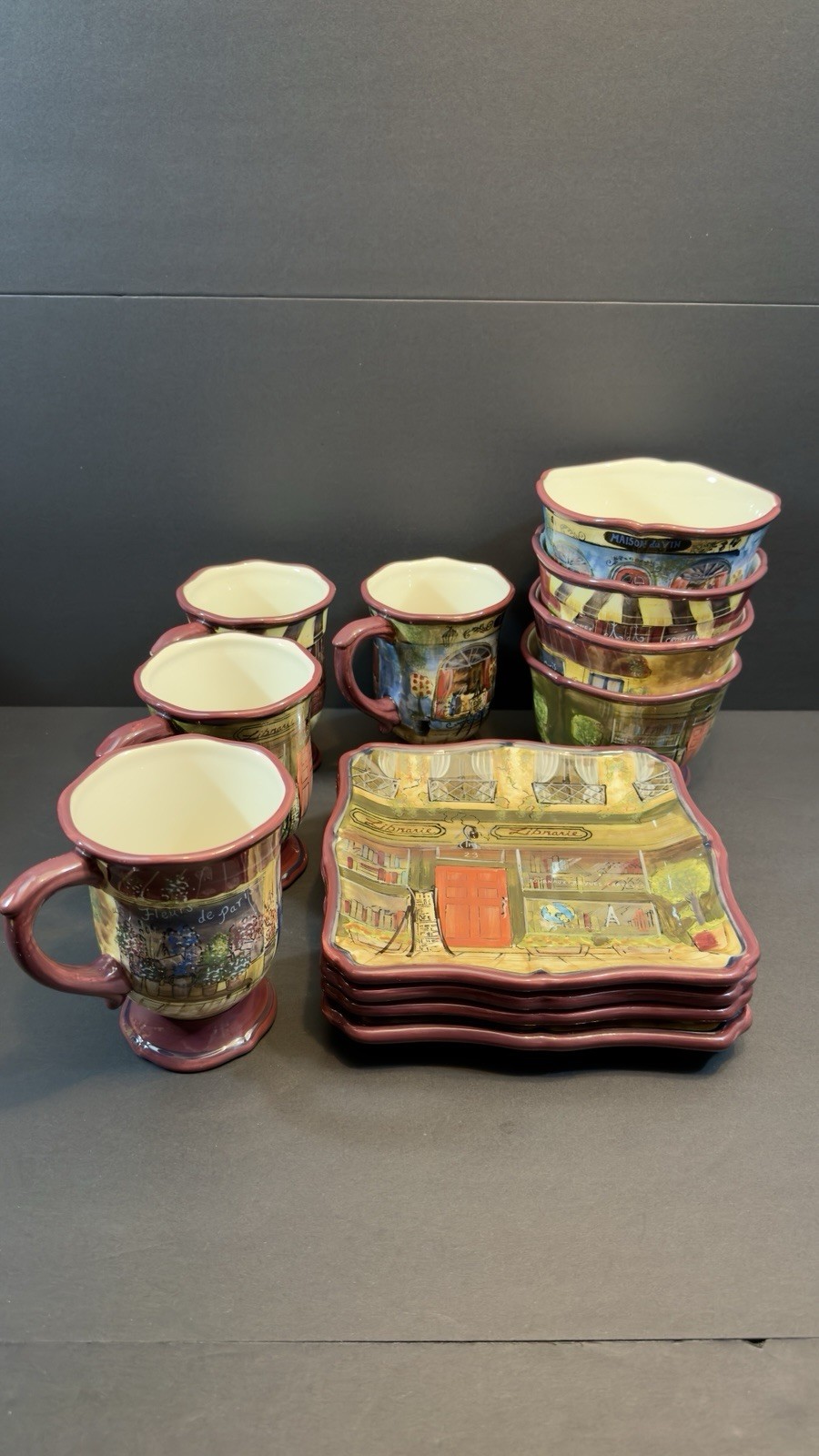 12pc Plates Bowls Mugs Mcrostie