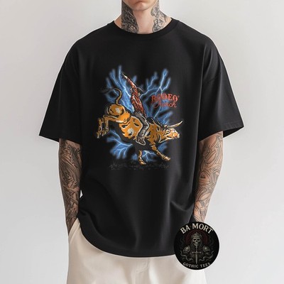 Vintage Rodeo Bull With Lightning T-Shirt