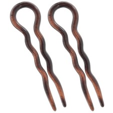 Paris AD824 French Twist Stick Hair Fork, 2 Medium Wavy U Shaped Hair Pin Cli...