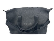 Coach Fragrance Gray Wool Like Weekender Duffle Extra Large Tote Bag 23 x 13
